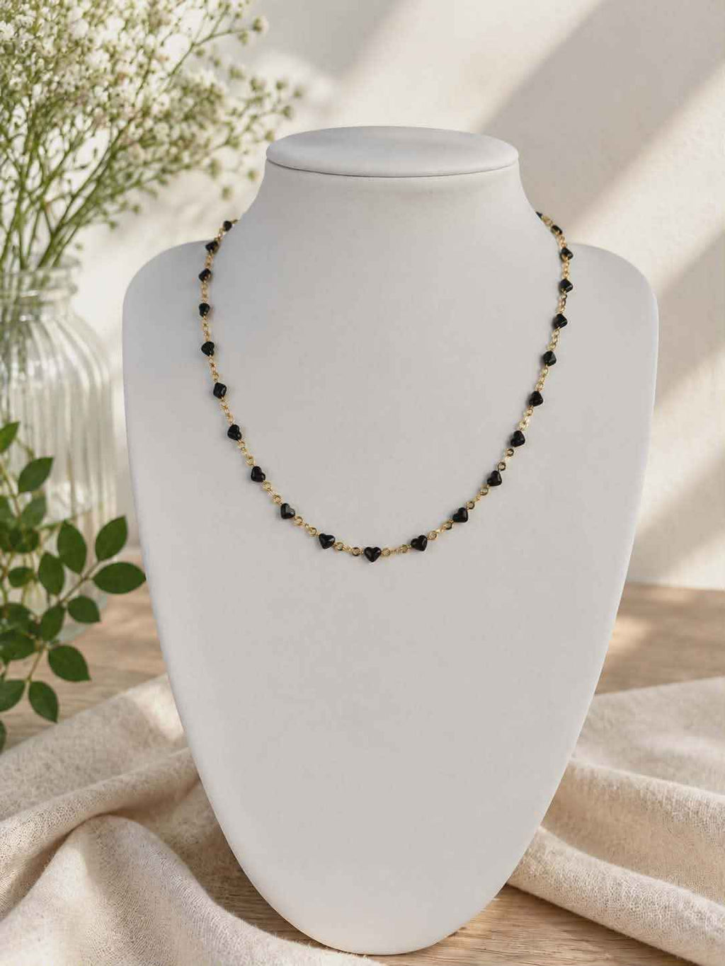 Collier "coeur noir"