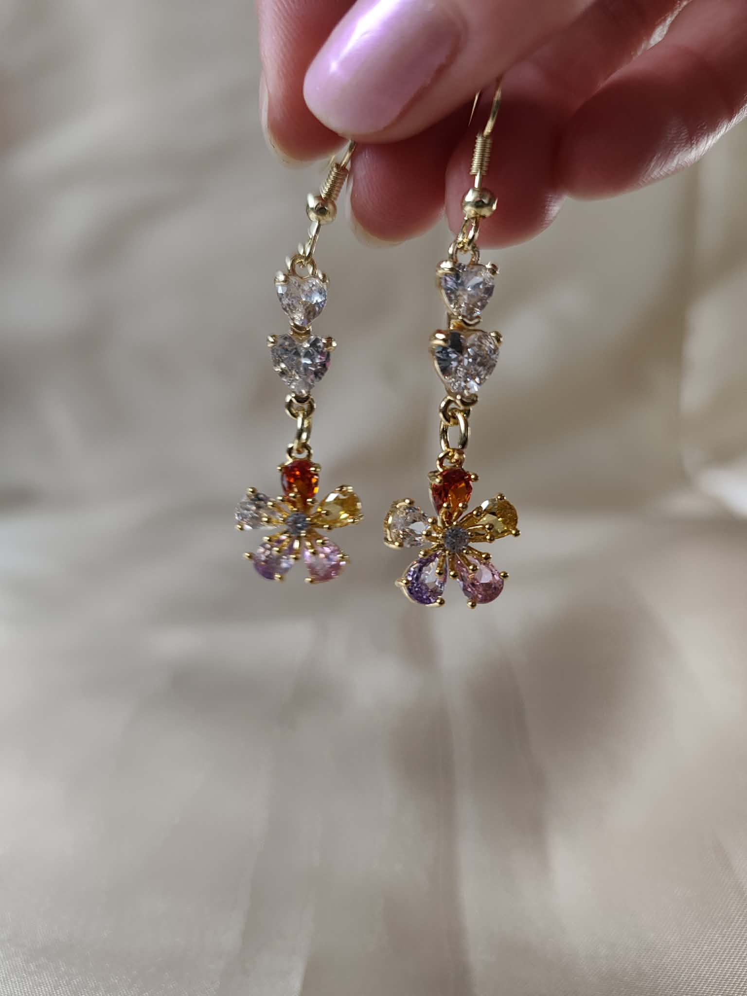 Boucles d'oreilles "jardin coloré"