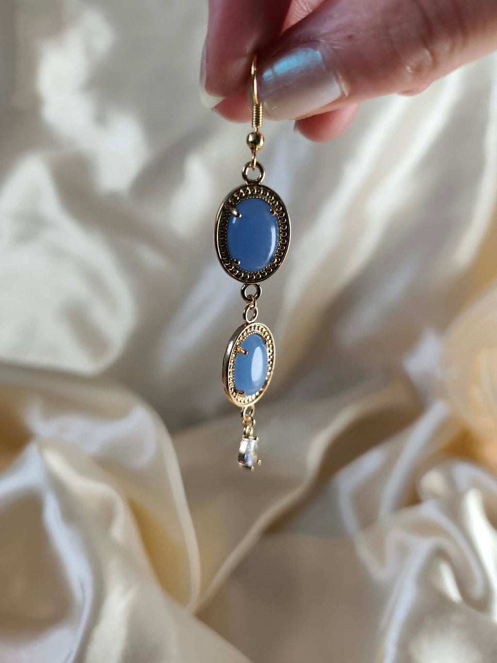 Boucles d'oreilles "Bleu de la Cour"