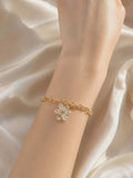 Bracelet "fleur d'or"