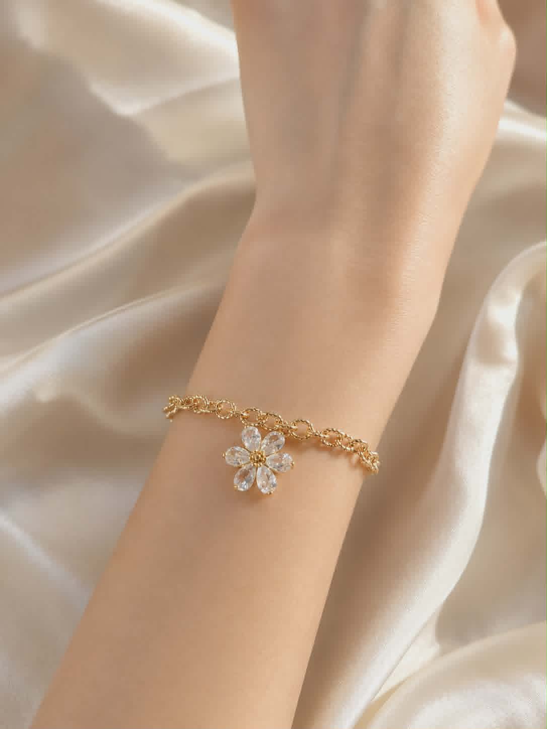 Bracelet "fleur d'or"