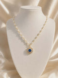 Collier "soleil bleu royal"