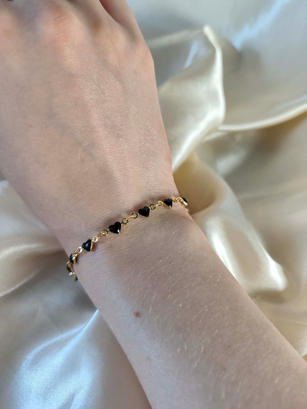 Bracelet "coeur noir"