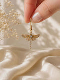 Boucles d'oreilles "libellule doré"