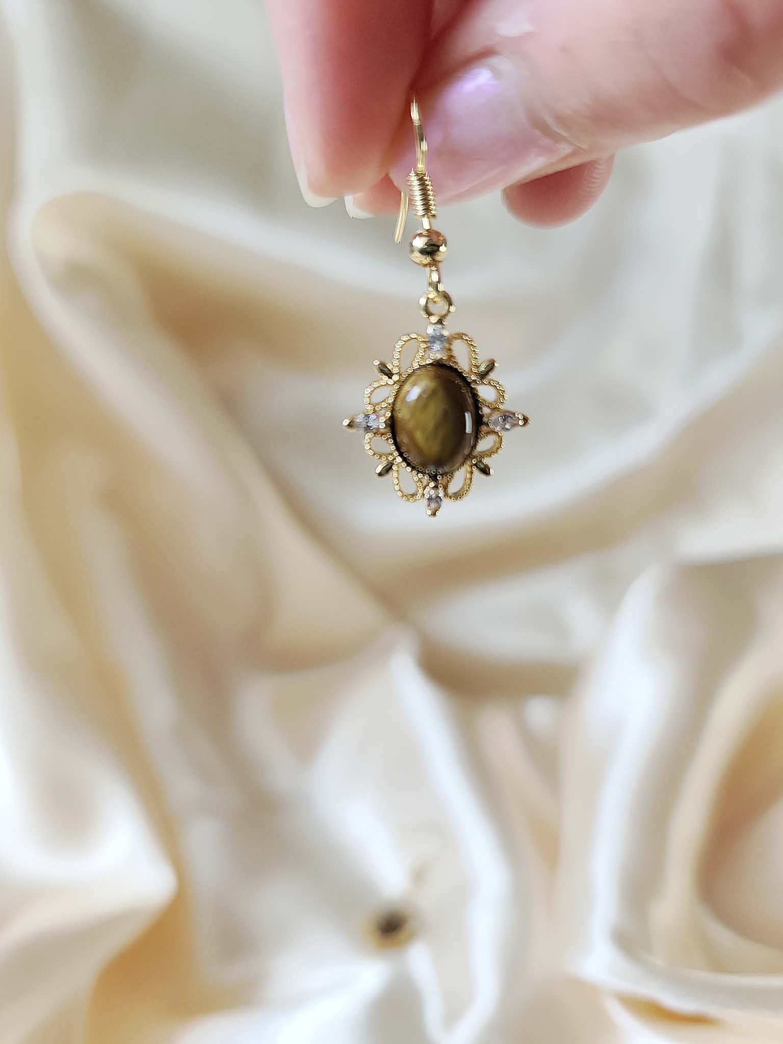 Boucles d'oreilles " Le Regard du Tigre"