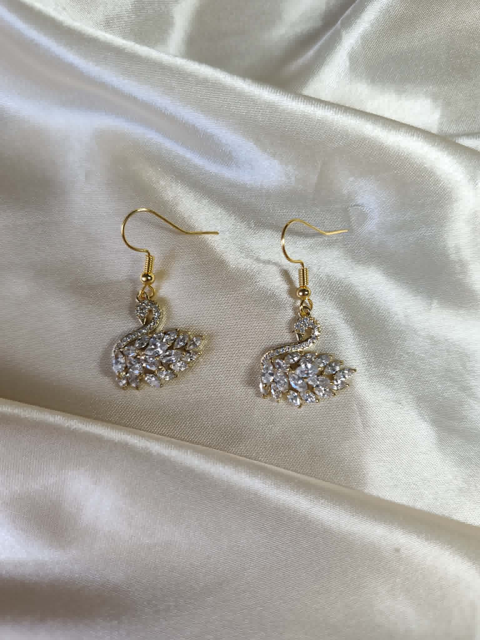 boucles d'oreilles "Le Cygne Royal"