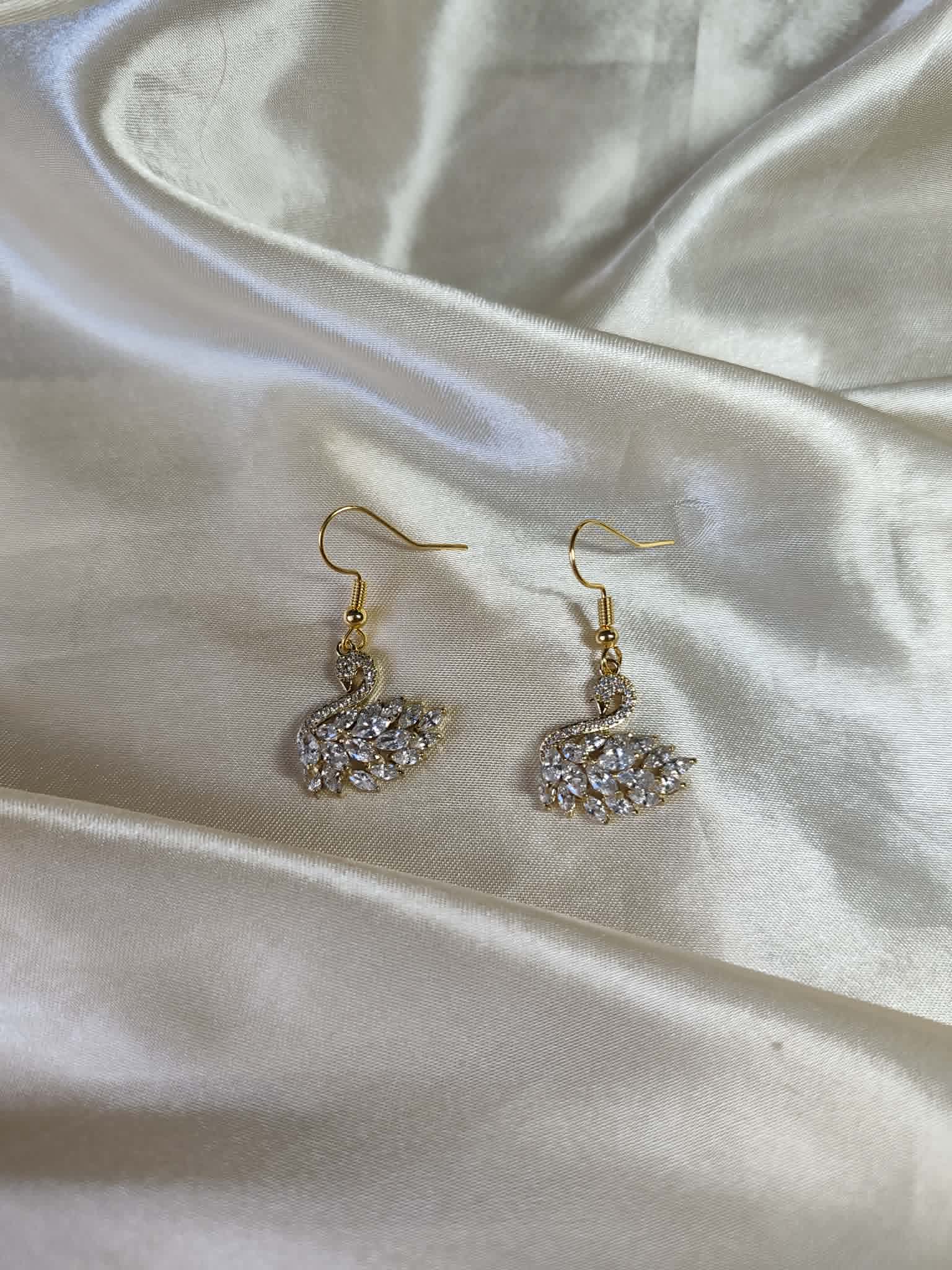 boucles d'oreilles "Le Cygne Royal"