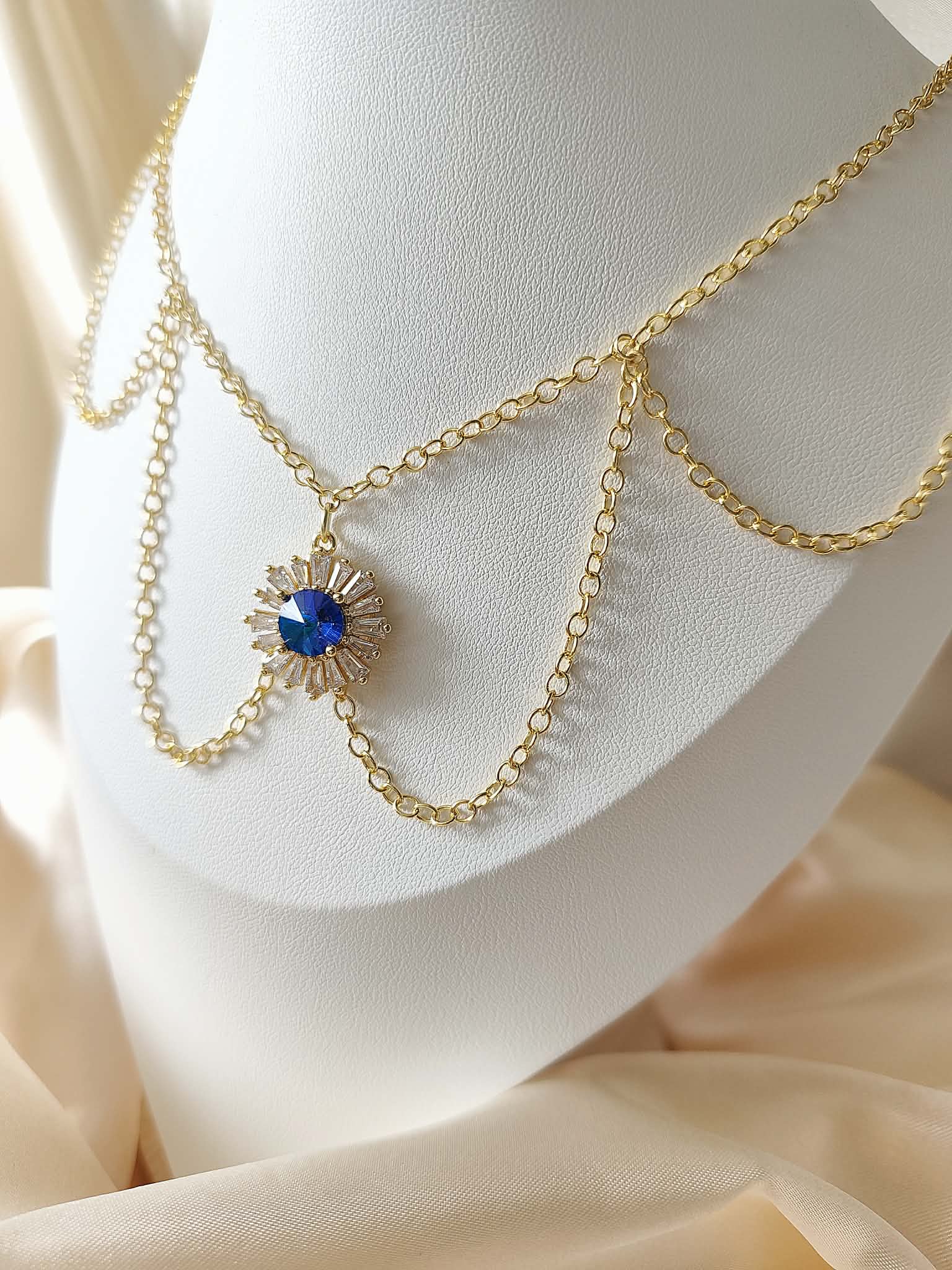 Parure "Soleil de Saphir Impérial"