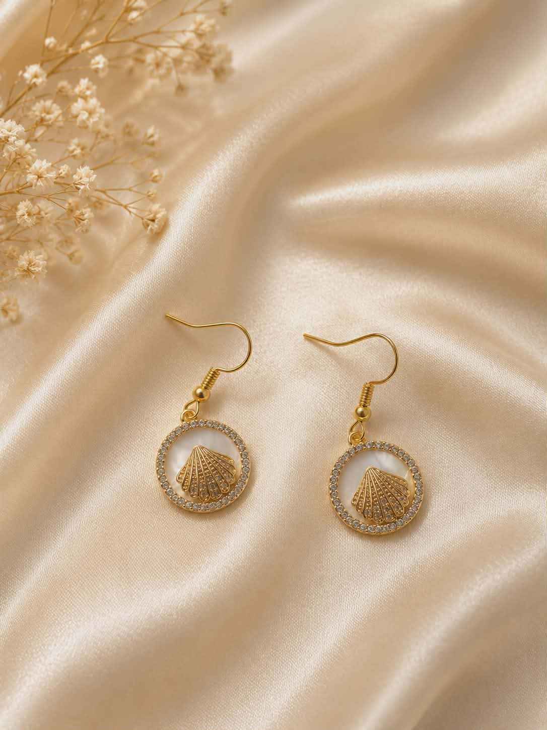 parure collier + boucles d'oreilles "coquillage d'été"