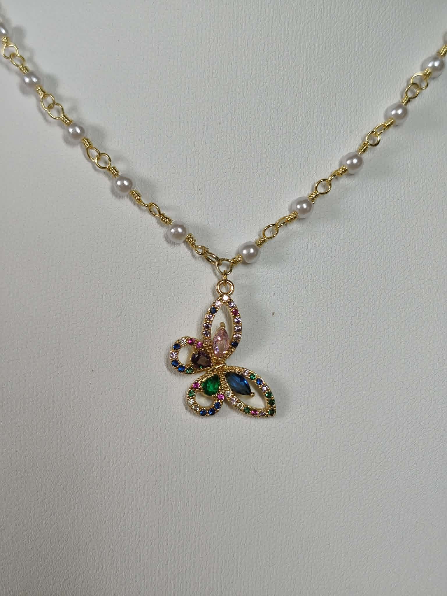 Collier "Le Papillon Enchanté"