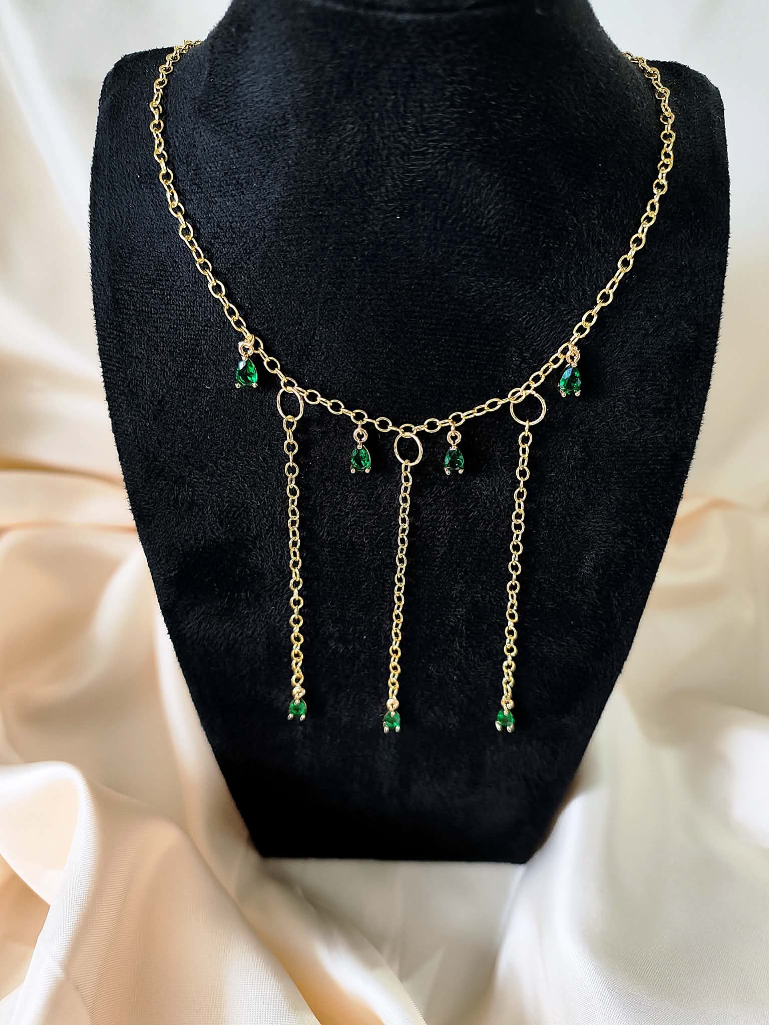 Collier doré et vert émeraude - Trésor de Cléopâtre