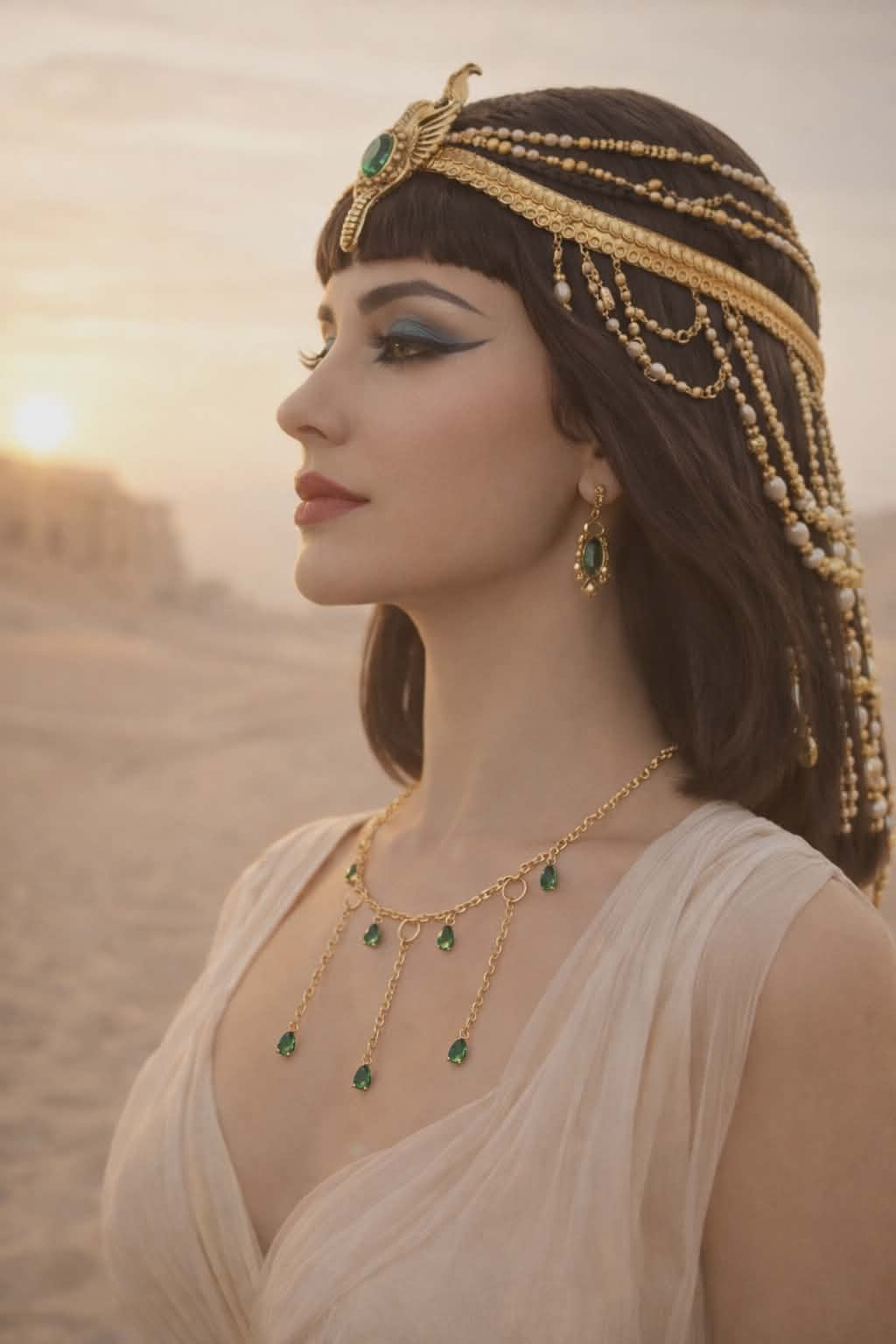 Collier doré et vert émeraude - Trésor de Cléopâtre