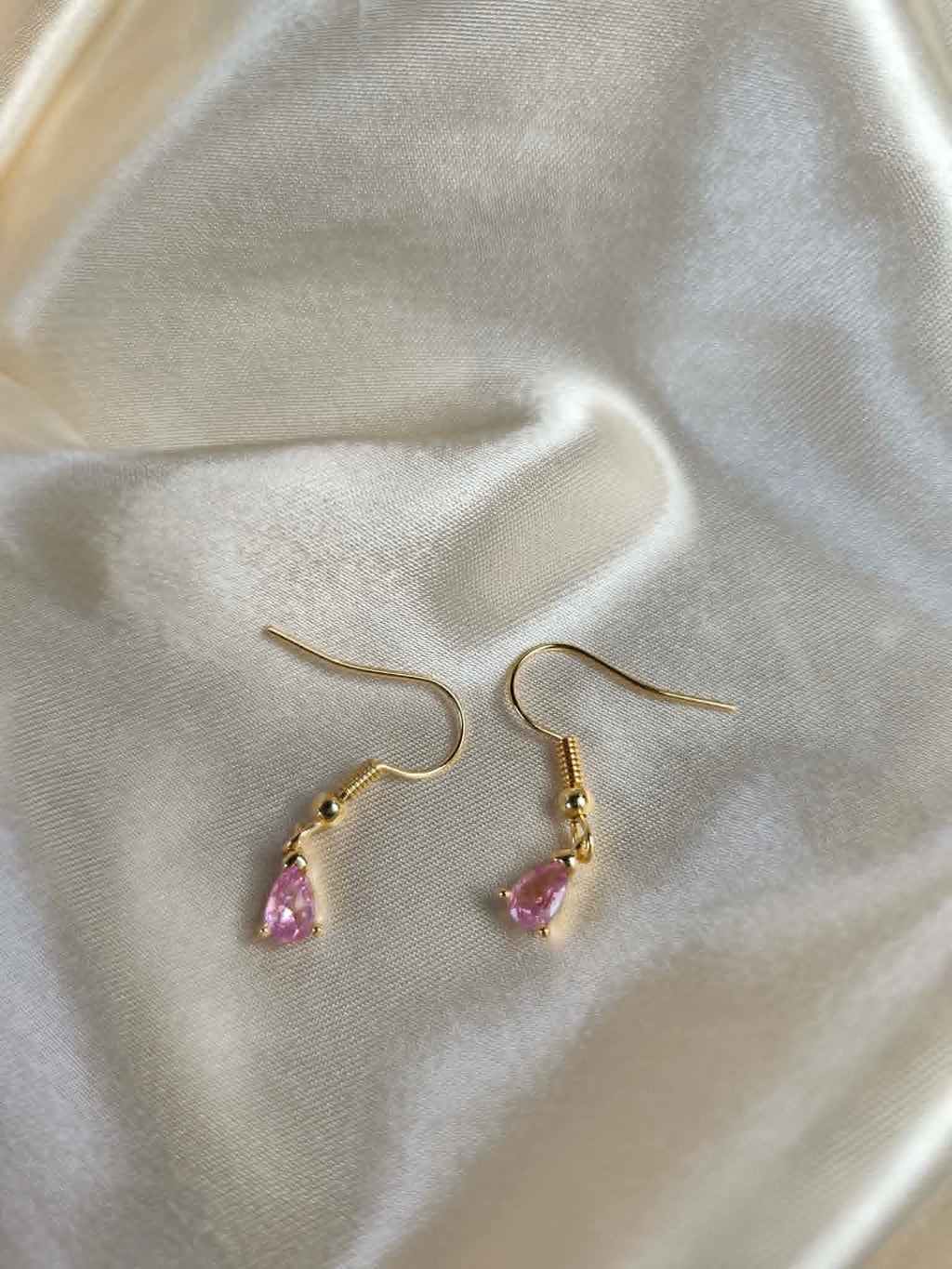 Boucles d'oreilles "rosé du matin"