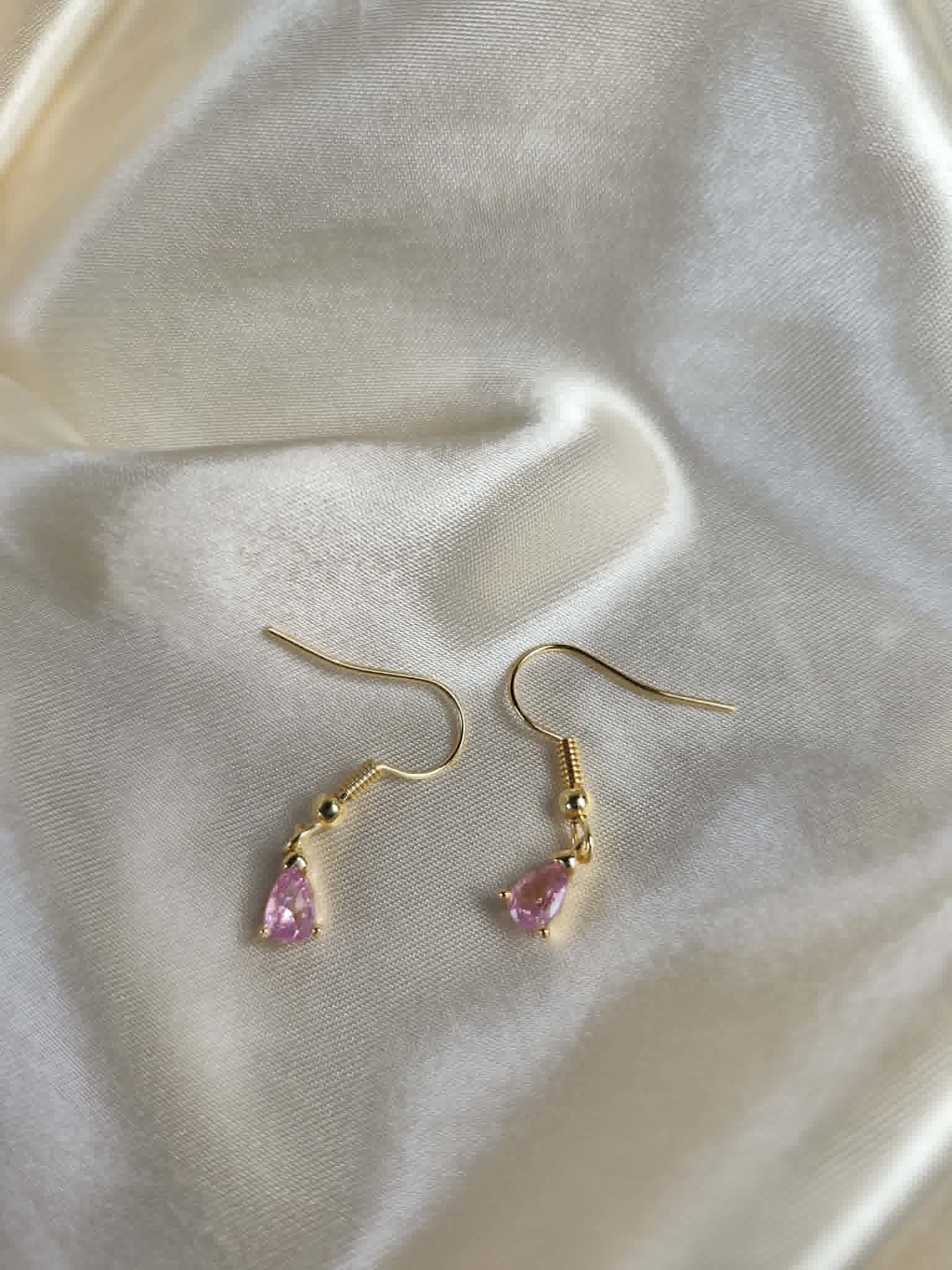 Boucles d'oreilles "rosé du matin"