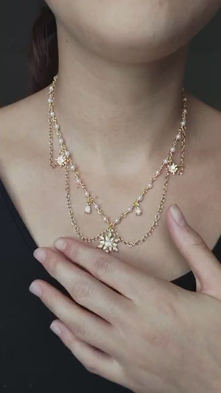 Collier "La Valse des Neiges"