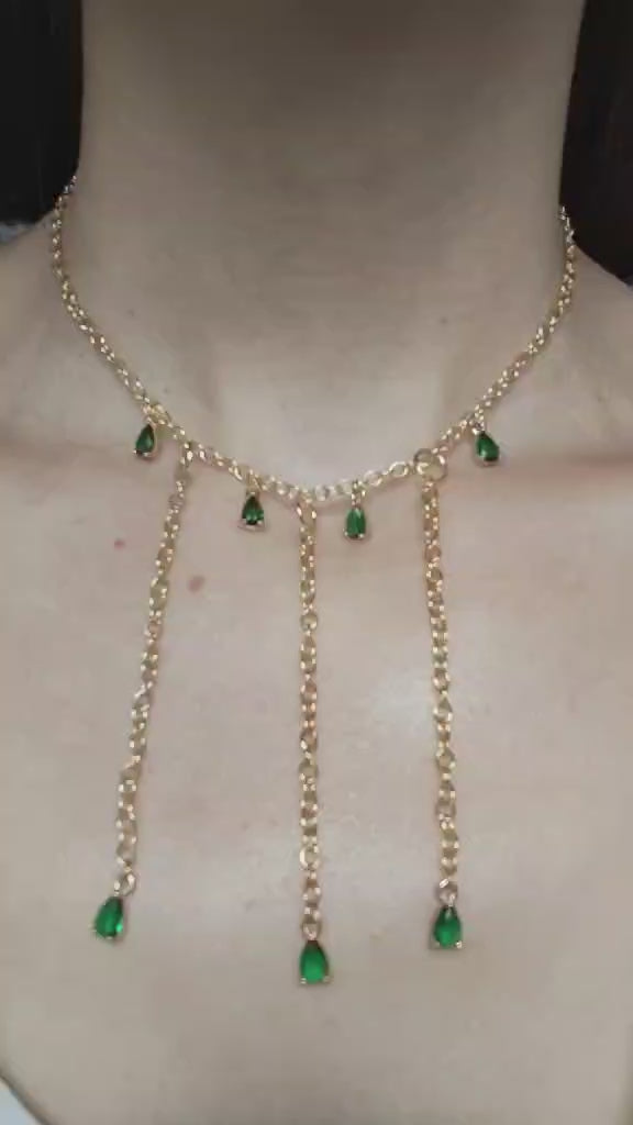 Collier doré et vert émeraude - Trésor de Cléopâtre