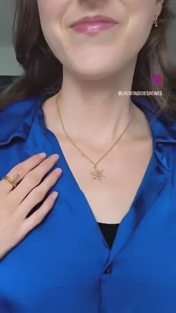 Collier Flocon de neige brillant - Noël la Reine