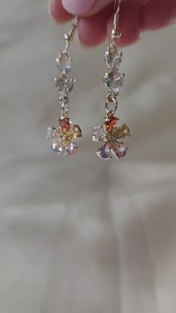 Boucles d'oreilles "jardin coloré"