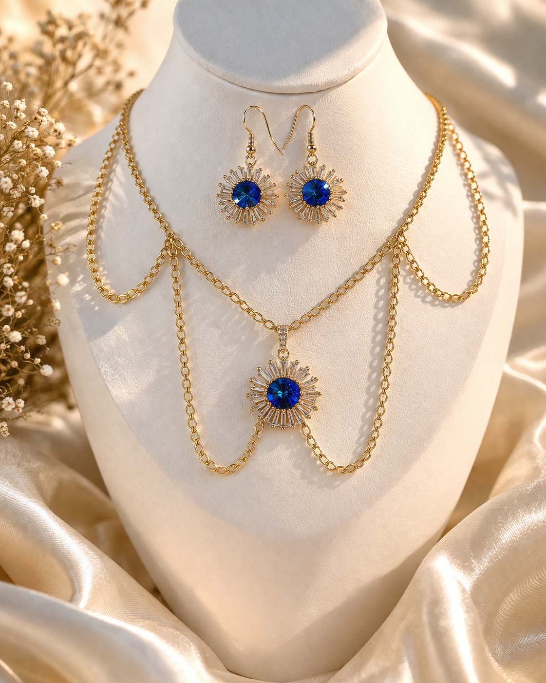 Parure "Soleil de Saphir Impérial"